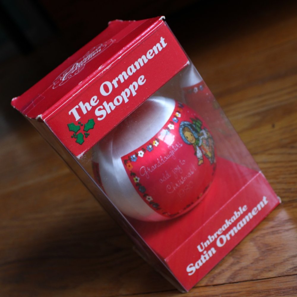 Vintage Designer's Collection 1980 Granddaughter Christmas Ornament